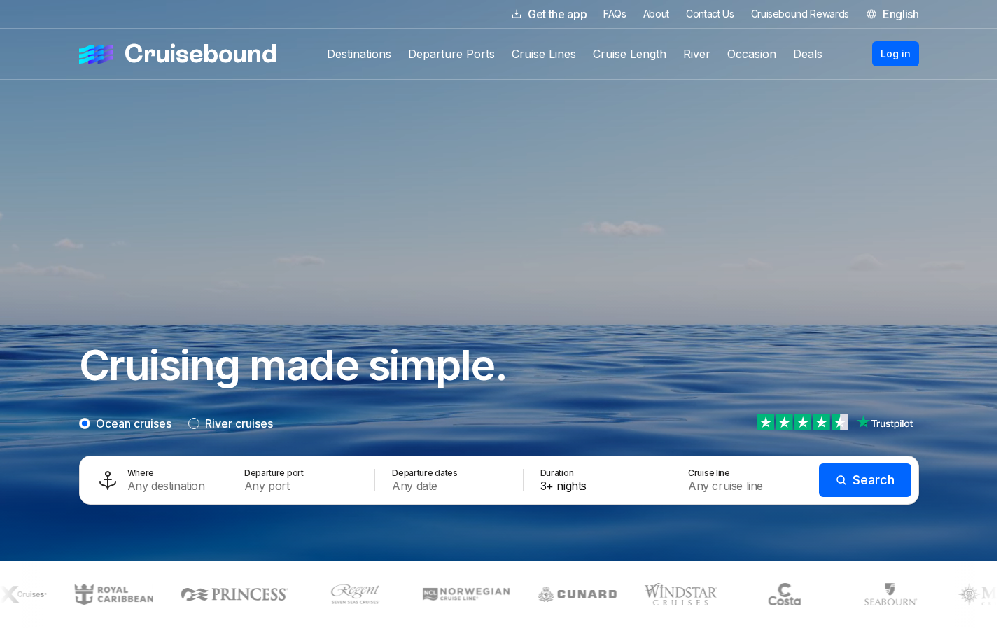 Cruisebound.com booking flow
